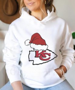 NFL Kansas City Chiefs Santa Hat Logo Christmas Holiday 2023 T hoodie, sweater, longsleeve, shirt v-neck, t-shirt