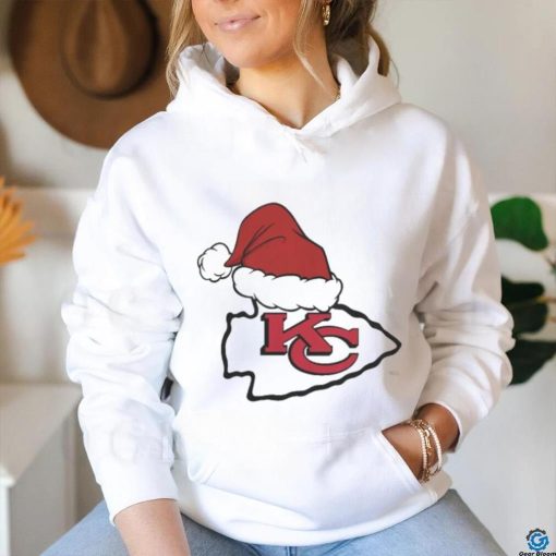 NFL Kansas City Chiefs Santa Hat Logo Christmas Holiday 2023 T hoodie, sweater, longsleeve, shirt v-neck, t-shirt