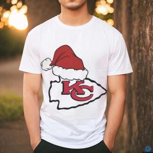 NFL Kansas City Chiefs Santa Hat Logo Christmas Holiday 2023 T hoodie, sweater, longsleeve, shirt v-neck, t-shirt