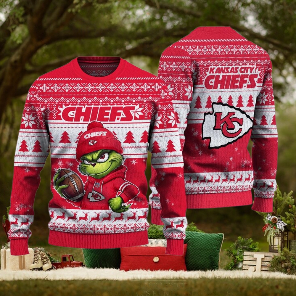 NFL Kansas City Chiefs The Grinch Ugly Christmas Sweater NFL Kansas City Chiefs The Grinch Ugly Christmas Sweater
