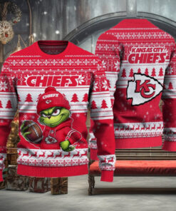 NFL Kansas City Chiefs The Grinch Ugly Christmas Sweater