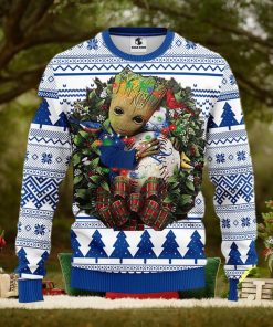 NFL Kansas City Royals Groot Hug Christmas Ugly Sweater