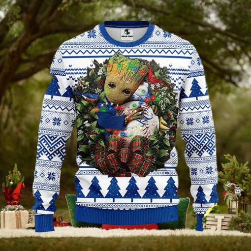 NFL Kansas City Royals Groot Hug Christmas Ugly Sweater