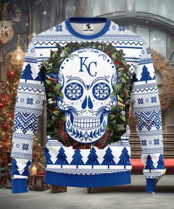 NFL Kansas City Royals Skull Flower Ugly Christmas Ugly Sweater