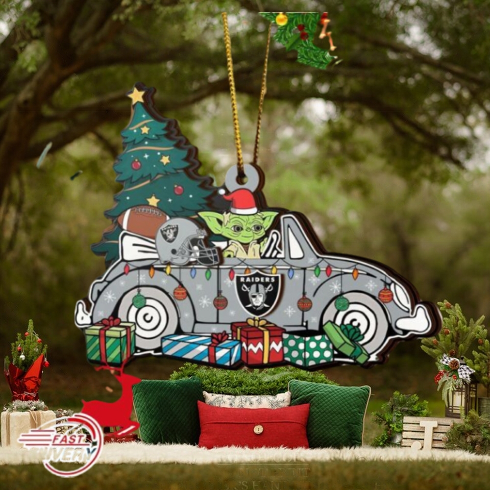 NFL Las Vegas Raiders And Baby Yoda Christmas Ornament 2023 Christmas Tree Decorations NFL Las Vegas Raiders And Baby Yoda Christmas Ornament 2023 Christmas Tree Decorations