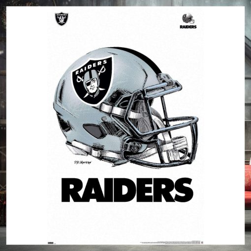 NFL Las Vegas Raiders   Drip Helmet 20 Wall Poster