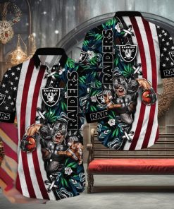 NFL Las Vegas Raiders Hawaii Shirt Mascot Aloha Summer Shirt