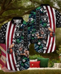 NFL Las Vegas Raiders Hawaii Shirt Mascot Aloha Summer Shirt