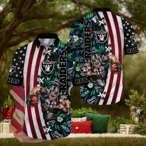 NFL Las Vegas Raiders Hawaii Shirt Mascot Aloha Summer Shirt