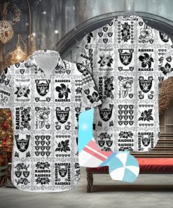 NFL Las Vegas Raiders Hawaiian Shirt Hibiscus Pattern Beach Gift For Him