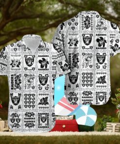 NFL Las Vegas Raiders Hawaiian Shirt Hibiscus Pattern Beach Gift For Him 1 NFL Las Vegas Raiders Hawaiian Shirt Hibiscus Pattern Beach Gift For Him