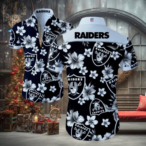 NFL Las Vegas Raiders Hawaiian Shirt Summer Button Up