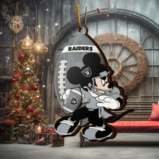 NFL Las Vegas Raiders Mickey Mouse Christmas Ornament 2023 Christmas Tree Decorations