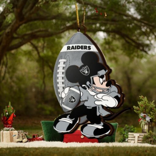 NFL Las Vegas Raiders Mickey Mouse Christmas Ornament 2023 Christmas Tree Decorations