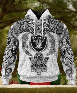 NFL Las Vegas Raiders Norse Viking Symbols 3D Hoodie