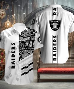 NFL Las Vegas Raiders White Hawaiian Shirt