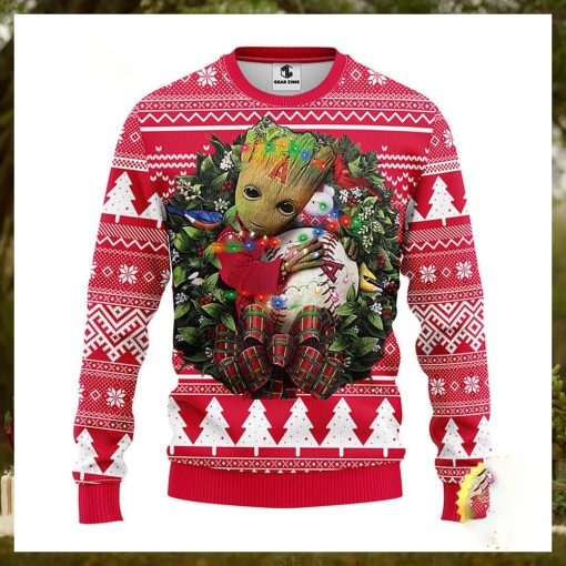 NFL Los Angeles Angels Groot Hug Christmas Ugly Sweater