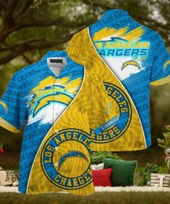 NFL Los Angeles Chargers Blue Gold Hawaiian Shirt