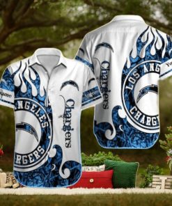 NFL Los Angeles Chargers Custom Name Realtree Hunting Hawaiian Shirt