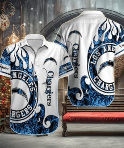 NFL Los Angeles Chargers Custom Name Realtree Hunting Hawaiian Shirt