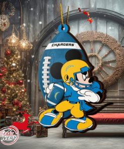 NFL Los Angeles Chargers Mickey Mouse Christmas Ornament 2023 Christmas Tree Decorations