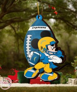 NFL Los Angeles Chargers Mickey Mouse Christmas Ornament 2023 Christmas Tree Decorations