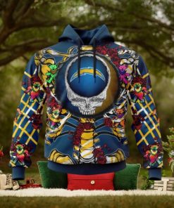 NFL Los Angeles Chargers Mix Grateful Dead, Personalized Name & Number Specialized Concepts Kits 3D Hoodie