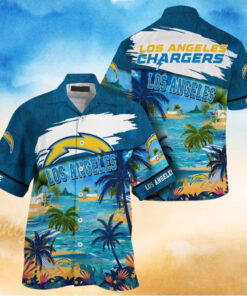 NFL Los Angeles Chargers Palm Tree Hot Summer Hawaiian Shirt Gifts Sport Fans