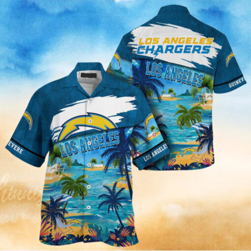 NFL Los Angeles Chargers Palm Tree Hot Summer Hawaiian Shirt Gifts Sport Fans