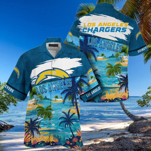 NFL Los Angeles Chargers Palm Tree Hot Summer Hawaiian Shirt Gifts Sport Fans