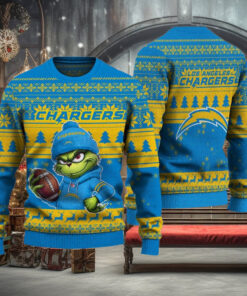 NFL Los Angeles Chargers The Grinch Ugly Christmas Sweater