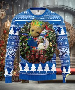 NFL Los Angeles Dodgers Groot Hug Christmas Ugly Sweater