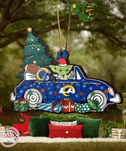 NFL Los Angeles Rams And Baby Yoda Christmas Ornament 2023 Christmas Tree Decorations