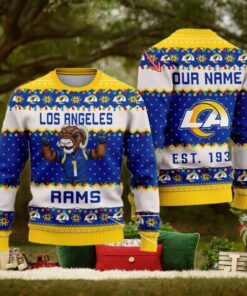 NFL Los Angeles Rams Cute Mascot Custom Ugly Christmas Sweater