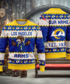 NFL Los Angeles Rams Cute Mascot Custom Ugly Christmas Sweater