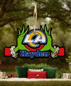 NFL Los Angeles Rams Grinch Christmas Ornament Personalized Your Name 2023 Christmas Tree Decorations