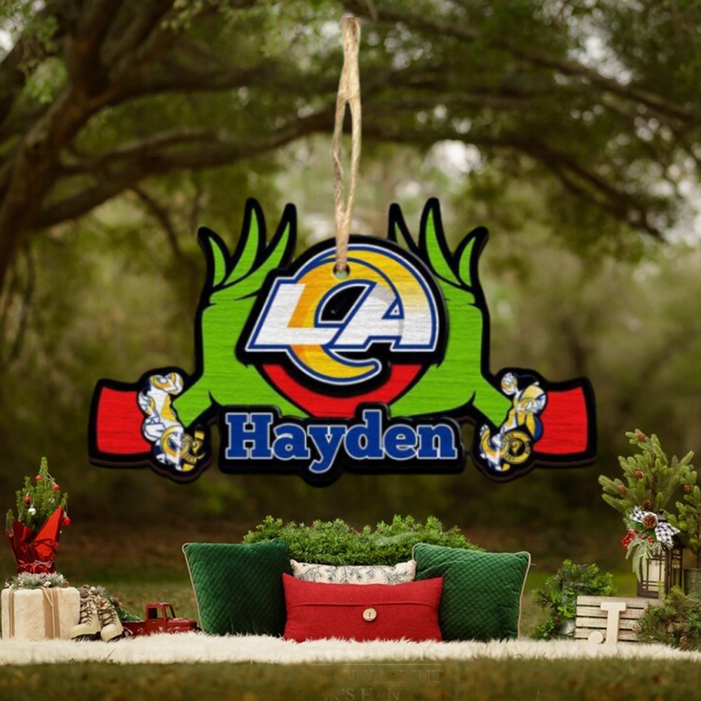 NFL Los Angeles Rams Grinch Christmas Ornament Personalized Your Name 2023 Christmas Tree Decorations NFL Los Angeles Rams Grinch Christmas Ornament Personalized Your Name 2023 Christmas Tree Decorations