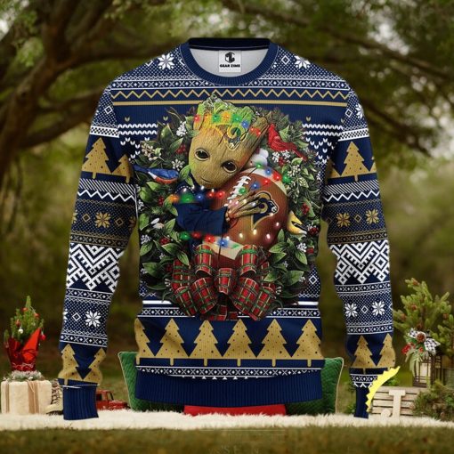 NFL Los Angeles Rams Groot Hug Christmas Ugly Sweater