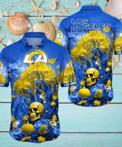 NFL Los Angeles Rams Halloween Skull Pumpkin Hawaiian Shirt