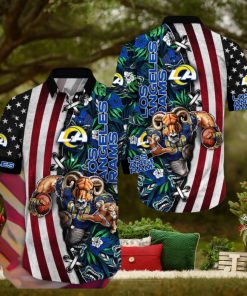 NFL Los Angeles Rams Hawaii Shirt Mascot Aloha Summer Shirt