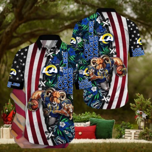 NFL Los Angeles Rams Hawaii Shirt Mascot Aloha Summer Shirt