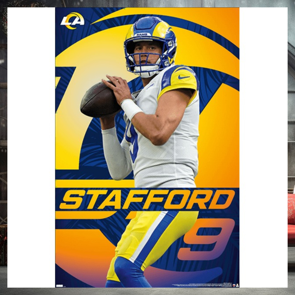 NFL Los Angeles Rams Matthew Stafford 21 Wall Poster NFL Los Angeles Rams Matthew Stafford 21 Wall Poster