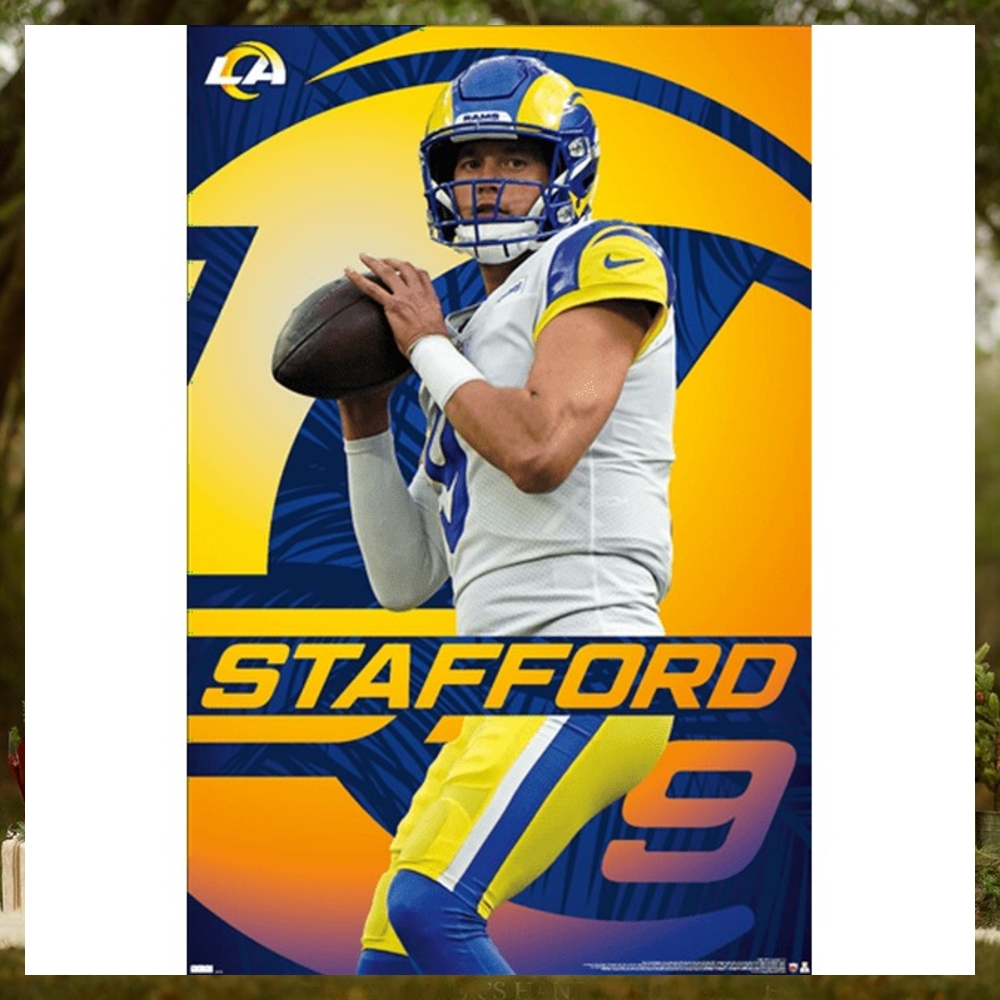 NFL Los Angeles Rams Matthew Stafford 21 Wall Poster NFL Los Angeles Rams Matthew Stafford 21 Wall Poster