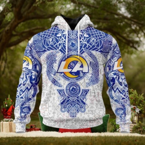 NFL Los Angeles Rams Norse Viking Symbols 3D Hoodie