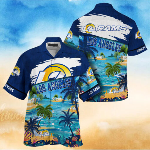 NFL Los Angeles Rams Palm Tree Hot Summer Hawaiian Shirt Gifts Sport Fans
