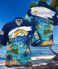 NFL Los Angeles Rams Palm Tree Hot Summer Hawaiian Shirt Gifts Sport Fans