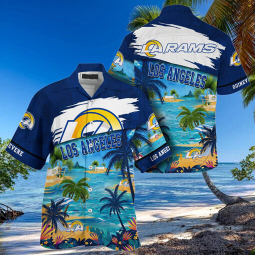 NFL Los Angeles Rams Palm Tree Hot Summer Hawaiian Shirt Gifts Sport Fans