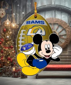 NFL Los Angeles Rams Xmas Mickey Custom Name Christmas Tree Decorations Ornament