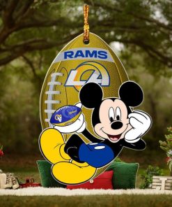 NFL Los Angeles Rams Xmas Mickey Custom Name Christmas Tree Decorations Ornament