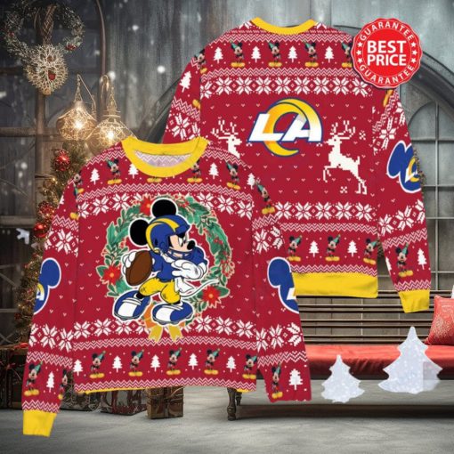 NFL Los Angeles Rams x Mickey Mouse Christ Ugly Sweater